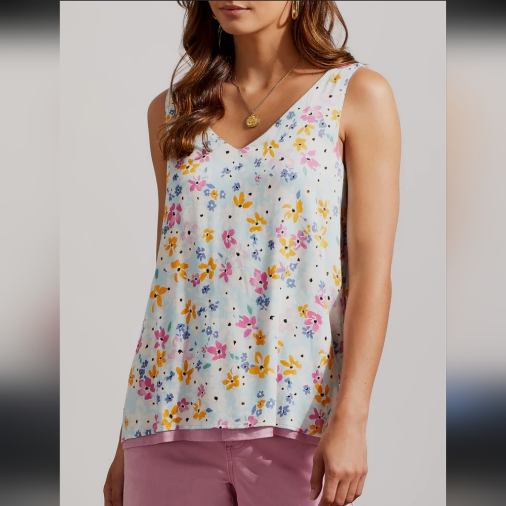 Tribal Jeans Floral Tank Size Small